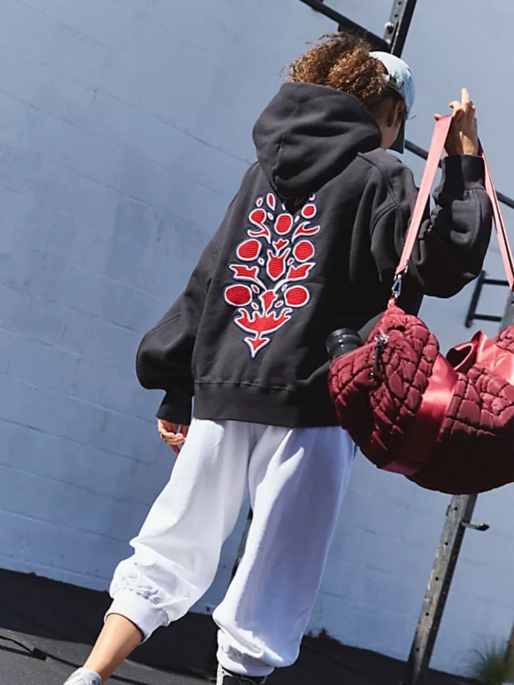 FREE PEOPLE MOVEMENT A CUT ABOVE EMBROIDERED BUTI LOGO HOODIE !!NWT!!